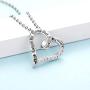 Feverfew Sisters Necklace Crystal Pendant Love Friendship Sister NecklaceJewelry Gift for Sister Classmate Friends