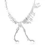 Goth Punk Vintage Costume Necklace - Heart, Cross, Moon & Star Choker, T-Rex Dinosaur Skeleton Statement Bib Unique Fun Novelty Gift