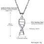 PROSTEEL DNA Pendant Necklace Scientist Biology Charm Chemistry Gift for Him/Her, Come Gift Box