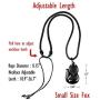 COMPONALL Fox Obsidian Necklace for Women,Fox Jewelry for Girls Gemstone Necklaces Pendant for Women Healing Crystal Necklace Protection Amulet Charm for Girls