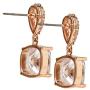 A+O Mother of The Bride or Groom Gift, Cushion Cut Wedding Jewelry Set in Silver, Gold, Rose Gold