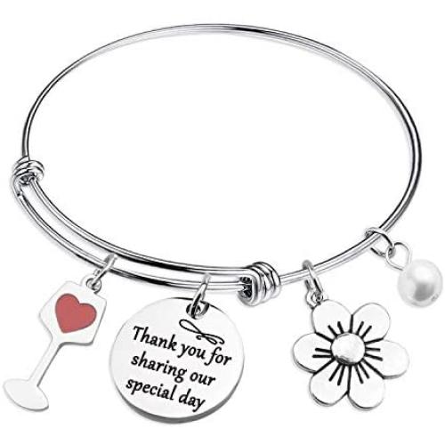 HN HNHB Thank You Sharing Our Special Day Thanks Bracelet Party Gift Wedding Jewelry Gifts