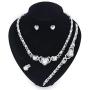 Giffor 002 Bracelets for Women Silver Plated Jewelry Sets Necklaces Stud Earrings Birthday Gifts Braclets
