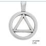 My Shape Zinc Alloy AA Symbol Alcoholics Anonymous Pendant Necklace Jewelry Gifts
