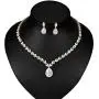 WeimanJewelry White Gold/Gold Plated Women Cubic Zirconia CZ Marquise Teardrop Bridal Tennis Necklace and Drop Earring Set for Wedding Brides WeimanJewelry White Gold/Gold Plated Women Cubic Zirconia CZ Marquise Teardrop Bridal Tennis Necklace and Drop Earring Set for Wedding Brides