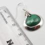 SilverStarJewel 925 Sterling Silver Cab Malachite Earrings 1.3'' 5.5 Grams Ladies Stone
