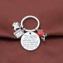 KUIYAI Beauty and The Beast Keychain Fairytale Jewelry Belle Rose Charm Keychain Inspirational Gifts Always Remember You’re Braver Than You Believe Keychain
