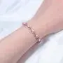 CiNily Adjustable Fire Opal Bracelets for Women Girls 18K White Gold/Rose Gold Plated Gemstone Bracelet Opal Jewelry Gifts