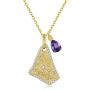 SISMIURRA Zodiac Pendant Necklace 18K Gold Plated 5A CZ Irregular Astrology Constellation Horoscope Jewelry Birthday Gift for Women Girls
