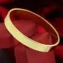 Shine Jewelry 18K Yellow Gold Filled Plain Round Bangle Bracelet 10MM Wide Band Anniversary Wedding Jewelry Gift for Women,Wife,Mother,Sister,Friends