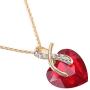 MIXIA Romantic Blue Sapphire Heart of The Ocean Jewelry for Women CZ Crystal Necklace Earrings Set Bridal Wedding Accessories