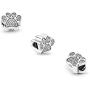 MiniJewelry Dog Puppy French Bull Dog Paw Prints Charm for Bracelets Devoted Dog Bulldog Pets Animal Sterling Silver Charm for Women