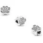 MiniJewelry Dog Puppy French Bull Dog Paw Prints Charm for Bracelets Devoted Dog Bulldog Pets Animal Sterling Silver Charm for Women