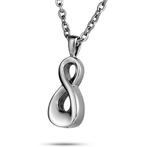 FCZDQ Ashes Necklace Infinite Love Urn Pendant Memorial Keepsake Cremation Jewelry
