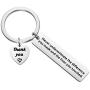 BAUNA Thank You Gift Appreciation Jewelry Never Underestimate The Difference You Made and The Lives You Touched Keychain for Volunteer Social Worker