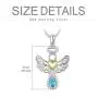 RMREWY Guardian Angel Necklace 925 Sterling Silver Angel with Heart Pendant Necklace Celtic Knot Angel Wing Jewelry Gifts for Women Girlfriend