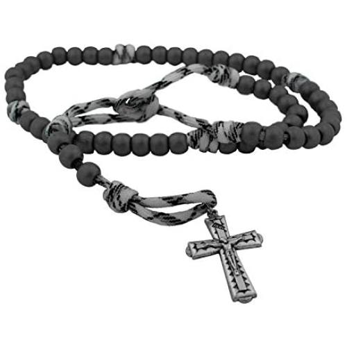 Parachute Cord Military Style Rosary | Tough and Sturdy Design | Great Catholic Gift for Soldiers, Veterans, and Military Families | Comes with Camo Pouch | Choose from Three Color Combos