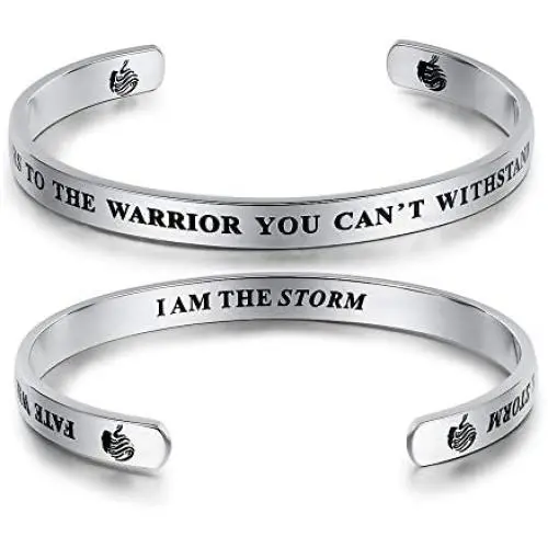 UNY Jewelry Inspirational Quote Fate Whispers to The Warrior You Cant Withstand The Storm. I Am The Storm UNY Jewelry Inspirational Quote Fate Whispers to The Warrior You Cant Withstand The Storm. I Am The Storm