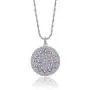 Almusen Purple Cubic Zirconia Necklace for Women Jewelry Geometric Lotus Necklace Pendant Gift Womens Jewelry Girl/Anniversary/Birthday Gift/Opening Ceremony