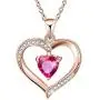 ✦Gifts for Mothers Day✦ Forever Love Heart Necklace Jewelry 18K White Gold/ Rose Gold Plated 925 Sterling Silver Birthstone Pendant Necklace with 5A Cubic Zirconia Birthday Gifts for Women and Girls ✦Gifts for Mothers Day✦ Forever Love Heart Necklace Jewelry 18K White Gold/ Rose Gold Plated 925 Sterling Silver Birthstone Pendant Necklace with 5A Cubic Zirconia Birthday Gifts for Women and Girls