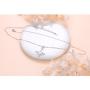 925 sterling Silver Cubic Zirconia Star Pendant Necklace for Women Girls