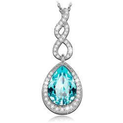 LADY COLOUR Jewelry Gifts for Mom, Intoxicating Love Teardrop Pendant Necklace Made with Crystals Hypoallergenic, Nickel Free Passed SGS Test, Birthday Gifts for Her
