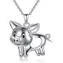 WINNICACA S925 Sterling Silver Cute Animal Necklace Birthday Jewelry Gifts for Pig/Mouse/Cow/Flamingo Lovers WINNICACA S925 Sterling Silver Cute Animal Necklace Birthday Jewelry Gifts for Pig/Mouse/Cow/Flamingo Lovers