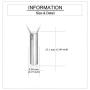 S925 Sterling Silver 3D Vertical Bar Urn Necklace for Ashes Simple Bar Urn Pendant Memorial -Ashes Keepsake Cremation Necklace Jewelry