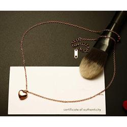 Christmas Gift MVCOLEDY Jewelry 18 K gold Plated Stainless Steel Mini Peach Heart of Gold Necklace, Dainty Minimalist Necklace for women,Gift for Mom.