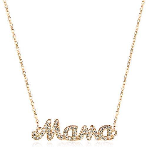 OSIANA Cross Necklace for Women 18K Gold Filled Dainty Solitaire Round Bezel Double Circle Mommy Mama Lock Key Cubic Zirconia Tiny Cute Personality Pendant Choker for Her