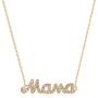 OSIANA Cross Necklace for Women 18K Gold Filled Dainty Solitaire Round Bezel Double Circle Mommy Mama Lock Key Cubic Zirconia Tiny Cute Personality Pendant Choker for Her