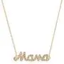 OSIANA Cross Necklace for Women 18K Gold Filled Dainty Solitaire Round Bezel Double Circle Mommy Mama Lock Key Cubic Zirconia Tiny Cute Personality Pendant Choker for Her