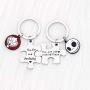 SEIRAA 2pcs The Nightmare Before Christmas Puzzle Keychain Set for Couple You’re My Missing Pieces Matching Jewelry