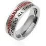 HZMAN Baseball Ring with Red Stitching, I CAN DO ALL THINGS STRENGTH Bible Verse Stainless Steel 7mm Rings HZMAN Baseball Ring with Red Stitching, I CAN DO ALL THINGS STRENGTH Bible Verse Stainless Steel 7mm Rings