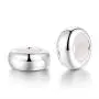 SPARKL 925 Sterling Silver 2pcs Spacer Charms Plain Stopper Beads for for Pandora Bracelets (White) SPARKL 925 Sterling Silver 2pcs Spacer Charms Plain Stopper Beads for for Pandora Bracelets (White)