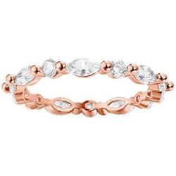 PAVOI 14K Gold Plated Rings Cubic Zirconia Love Ring | 2.5mm Stackable Rings for Women | Gold Rings for Women
