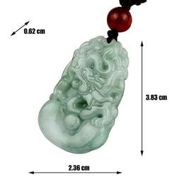 Nanamap 12 Chinese Traditional Zodiac Green Jade Pendant/Lucky Necklaces/