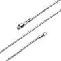 AmyRT Jewelry 1.1mm Titanium Steel Silver Box Chain Necklaces for Women 16 to 30 Inches