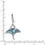 Sterling Silver Natural Larimar Manta Ray Dangle Earrings Sterling Silver Natural Larimar Manta Ray Dangle Earrings