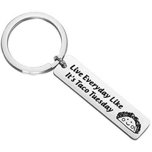 MAOFAED Funny Taco Gift Taco Lover Gift Live Everyday Like It’s Taco Tuesday Mexican Food Lover Gift