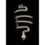 idealway Vintage Punk Silver Snake Open Bangle Cuff Bracelet for Men Women idealway Vintage Punk Silver Snake Open Bangle Cuff Bracelet for Men Women