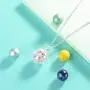 Harmony Ball Pregnancy Bola Necklace, AEONSLOVE Cat Stars Harmony Ball Locket Music Angel Chime Caller Bell 18mm Mexican Bola Wishing Balls Pendant Necklaces Best Jewellery Gift for Pregnancy Mom Baby