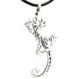 Trilogy Jewelry Pewter Gecko Lizard Southwestern Design Pendant on Leather Necklace