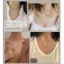 Florideco 3Pcs Stainless Steel Layered Initial Necklaces for Women 18k Gold Plated Handmade Dainty Personalized Letter Name Coin Pearl Choker Necklace Gift for Women Necklace Jewelry a-z