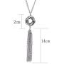 Dcfywl731 2psc Long Tassel Necklace for Women Set Pearl Necklace Knot Pendant Necklace Sweater Chain Necklace Jewelry