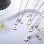 YADOCA Initial Disc Necklace for Women Rose Gold Opal Pendant Necklace Best Friend Personalized Alphabet Letter Necklace Jewelry Gift