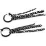 Fusamk Fashion Stainless Steel Long Chain Dangle Earrings Tube Clip On Earrings