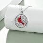Cardinal Necklace Sterling Silver Red Bird Memorial Gift for Women Cardinal Jewelry for Girls Loved Ones