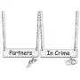 G-Ahora Partners in Crime Necklace for 2 Best Friend Necklaces Friendship Jewelry（NL-in Crime）