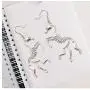 Siver Plated Vintage Human Skeleton Bones and Mermaid Skull Charm Dangle Earrings for Women Man Jewelry